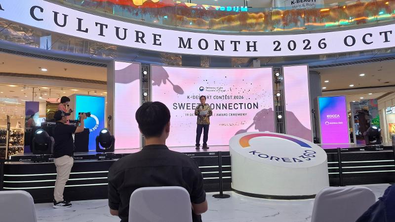 Minister Kedutaan Besar Republik Korea di Indonesia, Chung Hae Kwan, mengungkapkan peran makanan sebagai media diplomasi Korea dan Indonesia pada Acara Penghargaan Pemenang K-Dessert Contest 2026: Sweet Connection tanggal 19 Oktober 2026 di Main Atrium KOREA 360, Jakarta. 