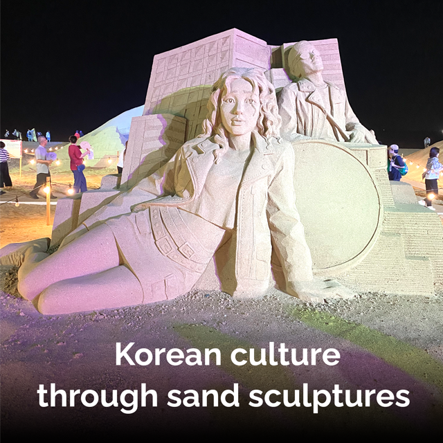 Korean culture through sand sculptures